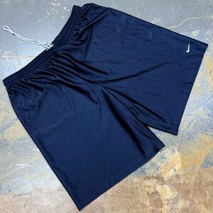 Nike Hoops Basketball Navy Blue Shiny Shorts XXL Grey Tag